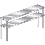 Aero Manufacturing 2DO-1272 Aerospec 14 Gauge Double Overshelf 304 Stainless Steel - NSF 72"W x 12"D