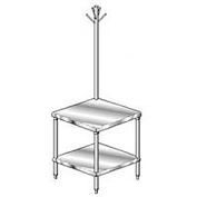 Aero Manufacturing 2MGRU-2424 18 Ga Mixer Stand 304 Stainless Steel - Rack & Galv Legs/Shelf 24x24