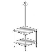 Aero Manufacturing 2MGRU-3030 14 Ga Mixer Stand 304 Stainless Steel - Rack & Galv Leg/Shelf 30x30