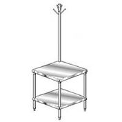 Aero Manufacturing 2MGRU-3036 18 Ga Mixer Stand 304 Stainless Steel - Rack & Galv Legs/Shelf 36x30