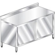 Aero Manufacturing 3TGSOHD-2448 48"W x 24"D Deluxe Cabinet, 2-3/4" Backsplash, Hinged Doors, Galv.