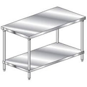 Aero Manufacturing 3TS-30144 16 Gauge Deluxe Workbench 304 Stainless Steel - Undershelf 144"W x 30"D