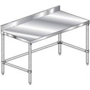 Aero Manufacturing 3TSBX-3048 - 16 Gauge Workbench Stainless Steel - 4" Backsplash 48"W x 30"D