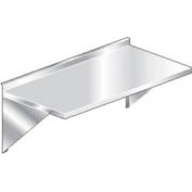Aero Manufacturing 3TWMS-3072 16 Ga Wall Mount Table 304 Stainless Steel - 2-1/4" Backsplash 72 x 30