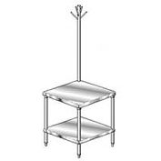 Aero Manufacturing 4MGRU-3024 16 Ga Mixer Stand 430 Stainless Steel - Rack Galv Leg/Shelf 30x24