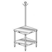 Aero Manufacturing 4MGRU-3030 16 Ga Mixer Stand 430 Stainless Steel - Rack Galv Leg/Shelf 30x30