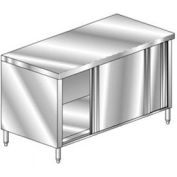 Aero Manufacturing 4TGOD-2484 84"W x 24"D Economy Flat Top Cabinet, Sliding Doors, Galv.