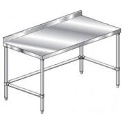 Aero Manufacturing 4TSSX-30120 16 Ga. Workbench 430 Stainless w/ 2-3/4" Backsplash & Shelf 120 x 30