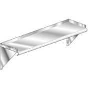 Aero Manufacturing 4W-1036 16 Gauge Economy Wall Shelf 430 Stainless Steel - 36"W x 10"D