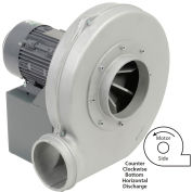 Global Industrial™ Aluminum TEFC Blower, 3 HP, Single Phase, CCW, Bottom Horiz., 1300 CFM