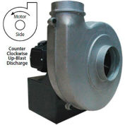 Global Industrial Aluminum TEFC Blower, 3 HP, 3 Phase, CCW, Upblast, 1300 CFM