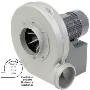 Global Industrial Aluminum TEFC Blower, 15 HP, 3 Phase, CW, Bottom Horiz., 3410 CFM
