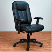Alera Executive Leather Chair - High Back Swivel/Tilt - Black - CC Series