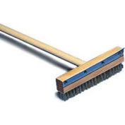 American Metalcraft 1698 - Oven Brush, 60" Wood Handle, 10" Wide, Brass Bristles And Scraper