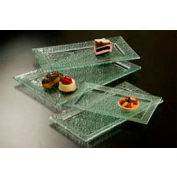 American Metalcraft BG189 - Glacier Platter, 18 x 9, Rectangular, Rimmed, Bubble Glass, Green