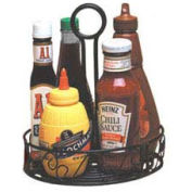American Metalcraft WBCC8 - Ironworks Condiment Rack, 7-3/4" Dia., Black Wrought Iron