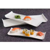 American Metalcraft WLD15 - Platter, 15-1/2" x 5", Rectangular, White Porcelain, Curved Ends
