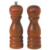 American Metalcraft WPMS62 - Salt/Pepper Mill Set, 6", Wood, Tempered Steel Grinding Mechanism