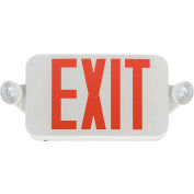 Lithonia Lighting® ECC R M6 LED Red Emergency Combo Exit / Unit with LED Heads