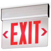 Lithonia Lighting EDGNY 1 R M4, Surface Mount LED Edge-Lit Exit Sign, Single-Face AC only