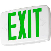 Lithonia LQM S W 3 G 120/277 EL N SD M6 White Thermoplastic LED Exit with Green Letters