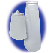 Sewn Liquid Bag Filter, Nylon Mesh, 7-1/8"Dia. X 32"L, 400 Micron, Plastic Flange - Pkg Qty 50