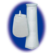 Liquid Bag Filter, Polyester Felt, 4-1/8"Dia. X 14"L, 25 Micron, Plastic Sure Seal Ring - Pkg Qty 50