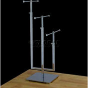 3-Tier Jewelry Stand, Adjustable, 11"-18", 15"- 25" & 18"- 29" H, Metal, Chrome