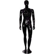 Male Mannequin - Hands by Side, Knee Bent- Gloss Finish, Black