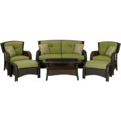 Hanover® Strathmere 6 Piece Outdoor Wicker Patio Set