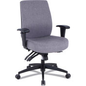 Alera® 24/7 Mid-Back Multifunction Task Chair - Gray Fabric - Wrigley Series