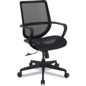 Kathy Ireland by Alera® All Mesh Office Chair, Mid Back, Black - Macklin Series