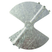 American Louver Balancing Damper, Radial, Galvanized steel, 10", PK2