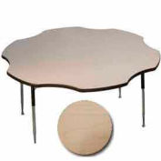 Activity Table - Flower - 60" Diameter, Standard Adj. Height, Fusion Maple