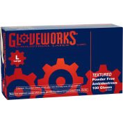 Ammex® TLF Gloveworks Industrial Grade Latex Gloves, Powder-Free, Natural, XL, 100/Box