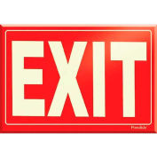 Photoluminescent Red Exit Peel-And-Stick Self-Adhesive Sign