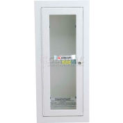 Potter Roemer Alta Steel Fire Extinguisher Cabinet, Breakable Glass Window, Semi-Recessed, 5"D