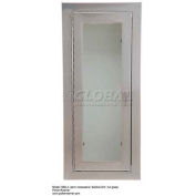 Potter Roemer Alta SS Fire Extinguisher Cabinet, Tempered Glass Window, Fully Recessed, 3-1/4"D