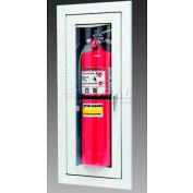 Potter Roemer Loma Steel Fire Extinguisher Cabinet, Full Acrylic Window, Fully Recessed  