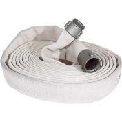 Armored Textiles 52H15HDW50N JAFLINE HD Double Jacket Fire Hose, 1-1/2" X 50 Ft, 400 PSI, White