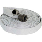 Armored Textiles N55H15F50N FOREST LITE Single Jacket Fire Hose, 1-1/2" X 50 Ft, 300 PSI, White