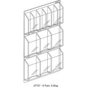 Clear-Vu Combination Pamphlet/Magazine Display - 30"W x 35"H