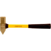 Non-Sparking Ampco Safety Tools H-4FG Ball Peen Hammer 2 lb Corrosion Resistant Non-Magnetic 14 OAL 