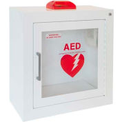 AED Cabinet Surface Mount, 85 Db Siren & Strobe Alarm, Steel