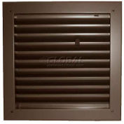 Fire-Rated Door Louver 1900A1212B, Adjustable Z-Blade, Self-Attach, 12" X 12", Bronze