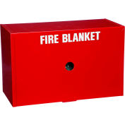 Royal Series Fire Blanket & Cabinet, Drop Type, 16" W x 7-1/2" D x 10"H, Red, 9613S21