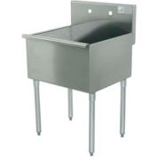Budget Kitchen Sink, One Compartment,36L x21W Bowl, 36L x 41H Overall, 430 Stainless Steel
