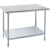 Advance Tabco GLG-240 14 Gauge Work Table 304 Stainless Steel - Adj. Undershelf Galv Frame 30 x 24