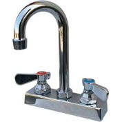 Deck Mounted Heavy Duty Gooseneck Faucet, 4" O.C., Lead Free Compliant