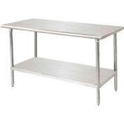 Advance Tabco MS-308 16 Gauge Work Table 304 Stainless Steel - Adjustable Undershelf 96"W x 30"D